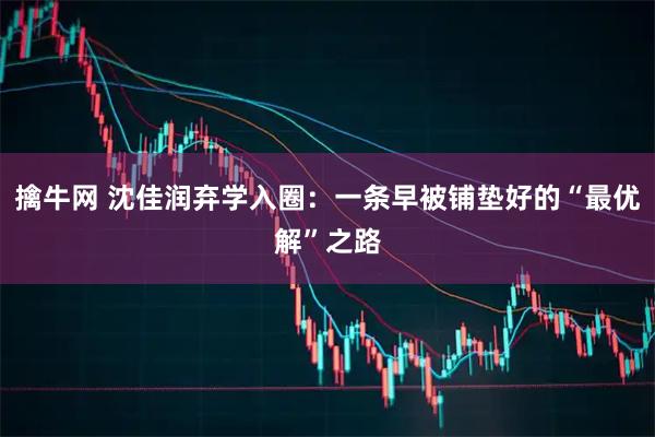 擒牛网 沈佳润弃学入圈：一条早被铺垫好的“最优解”之路
